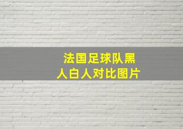 法国足球队黑人白人对比图片