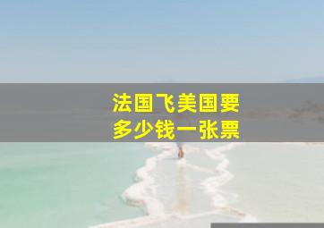 法国飞美国要多少钱一张票