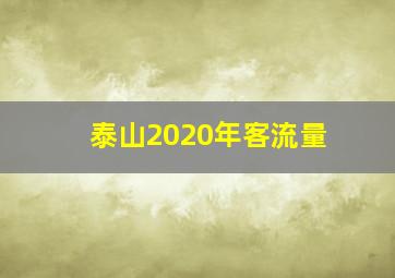 泰山2020年客流量