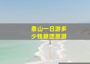 泰山一日游多少钱跟团旅游