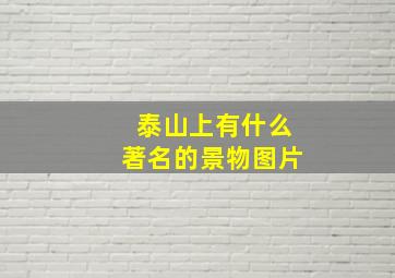 泰山上有什么著名的景物图片