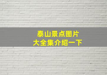 泰山景点图片大全集介绍一下