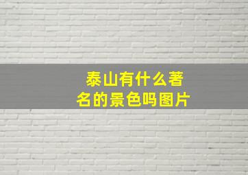 泰山有什么著名的景色吗图片