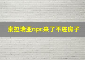 泰拉瑞亚npc来了不进房子