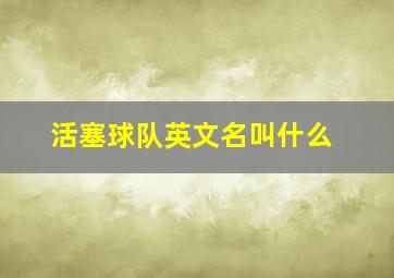 活塞球队英文名叫什么