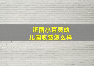 济南小百灵幼儿园收费怎么样