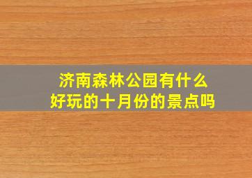 济南森林公园有什么好玩的十月份的景点吗