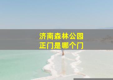 济南森林公园正门是哪个门