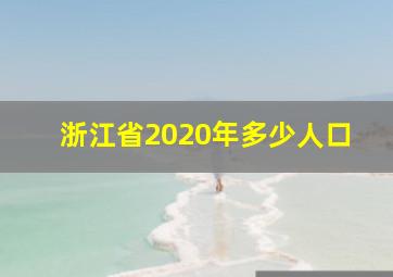 浙江省2020年多少人口