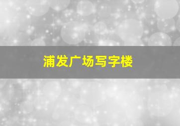 浦发广场写字楼