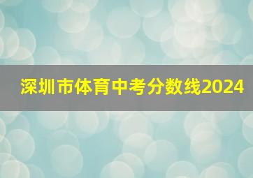 深圳市体育中考分数线2024