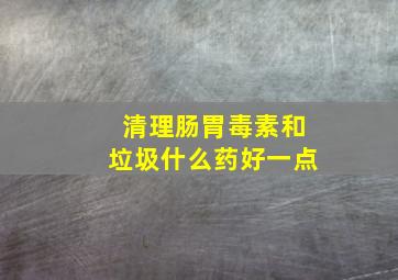 清理肠胃毒素和垃圾什么药好一点