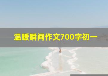 温暖瞬间作文700字初一