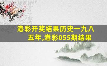 港彩开奖结果历史一九八五年,港彩055期结果