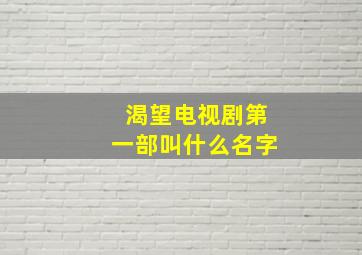 渴望电视剧第一部叫什么名字