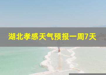 湖北孝感天气预报一周7天