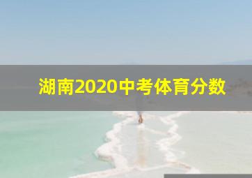 湖南2020中考体育分数