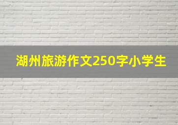 湖州旅游作文250字小学生