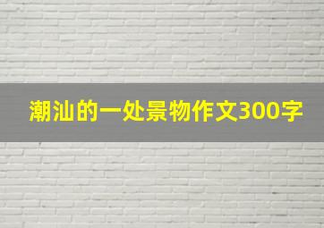 潮汕的一处景物作文300字