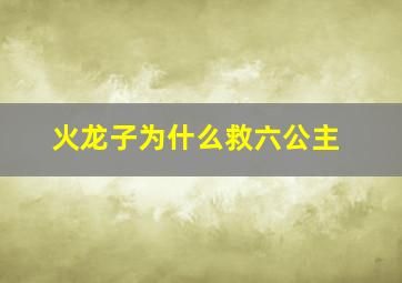 火龙子为什么救六公主