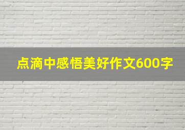 点滴中感悟美好作文600字