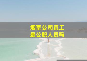 烟草公司员工是公职人员吗