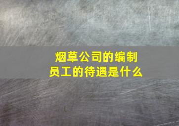 烟草公司的编制员工的待遇是什么