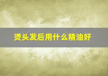 烫头发后用什么精油好