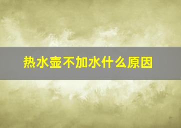 热水壶不加水什么原因