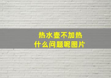 热水壶不加热什么问题呢图片