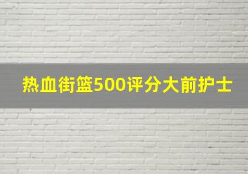 热血街篮500评分大前护士