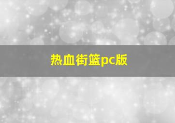 热血街篮pc版