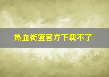 热血街篮官方下载不了