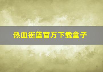 热血街篮官方下载盒子