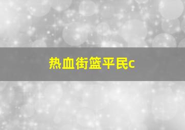 热血街篮平民c