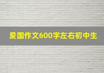 爱国作文600字左右初中生