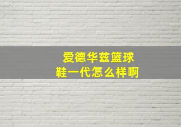 爱德华兹篮球鞋一代怎么样啊