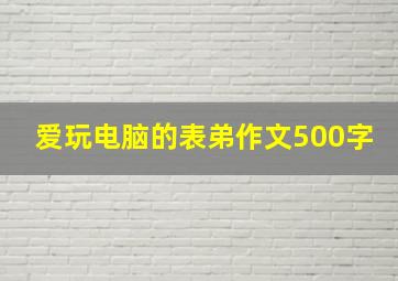 爱玩电脑的表弟作文500字