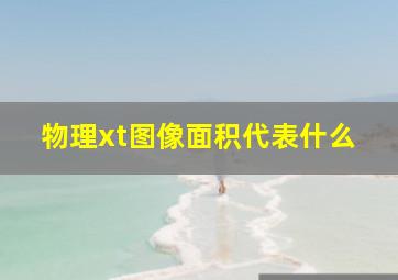 物理xt图像面积代表什么