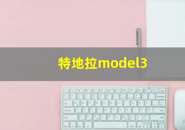 特地拉model3