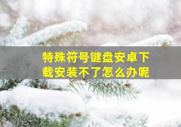 特殊符号键盘安卓下载安装不了怎么办呢