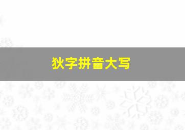 狄字拼音大写