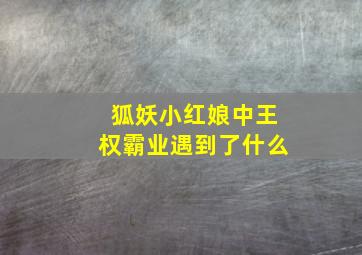 狐妖小红娘中王权霸业遇到了什么