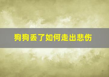 狗狗丢了如何走出悲伤