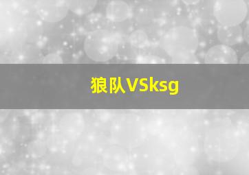 狼队VSksg