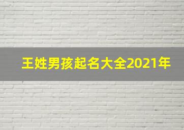 王姓男孩起名大全2021年