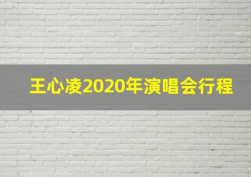 王心凌2020年演唱会行程