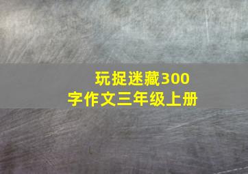 玩捉迷藏300字作文三年级上册