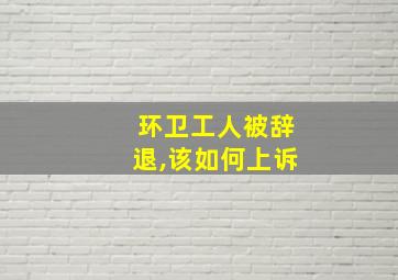 环卫工人被辞退,该如何上诉