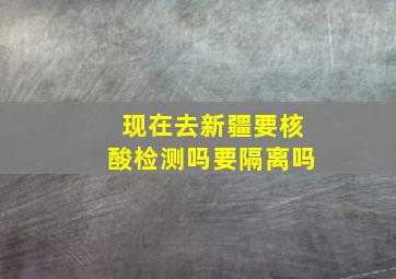 现在去新疆要核酸检测吗要隔离吗